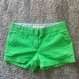 J. Crew Green High Waist Shorts